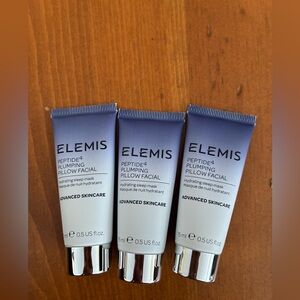 3 X Elemis peptide4 plumping pillow facial 15ml hydrating sleep mask
